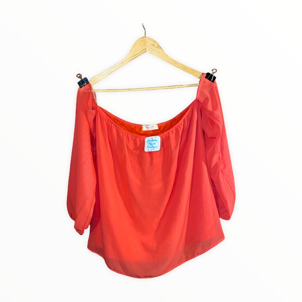 Rachel Kate Resort Wear Coral Shirt Small